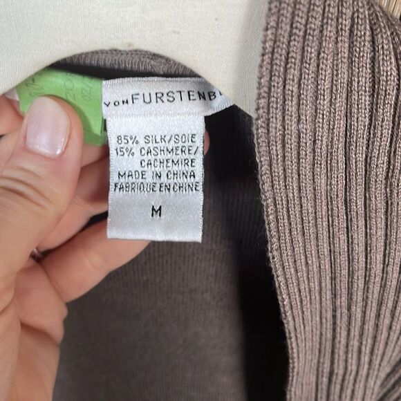 Diane Von Furstenberg silk cashmere Voleta cardigan sweater size medium - Picture 8 of 11